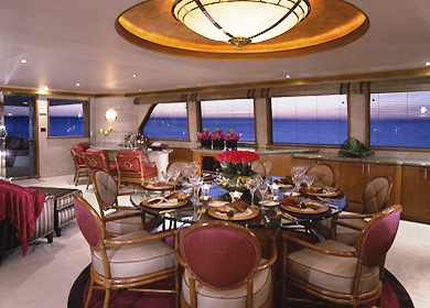 inside symphony yacht